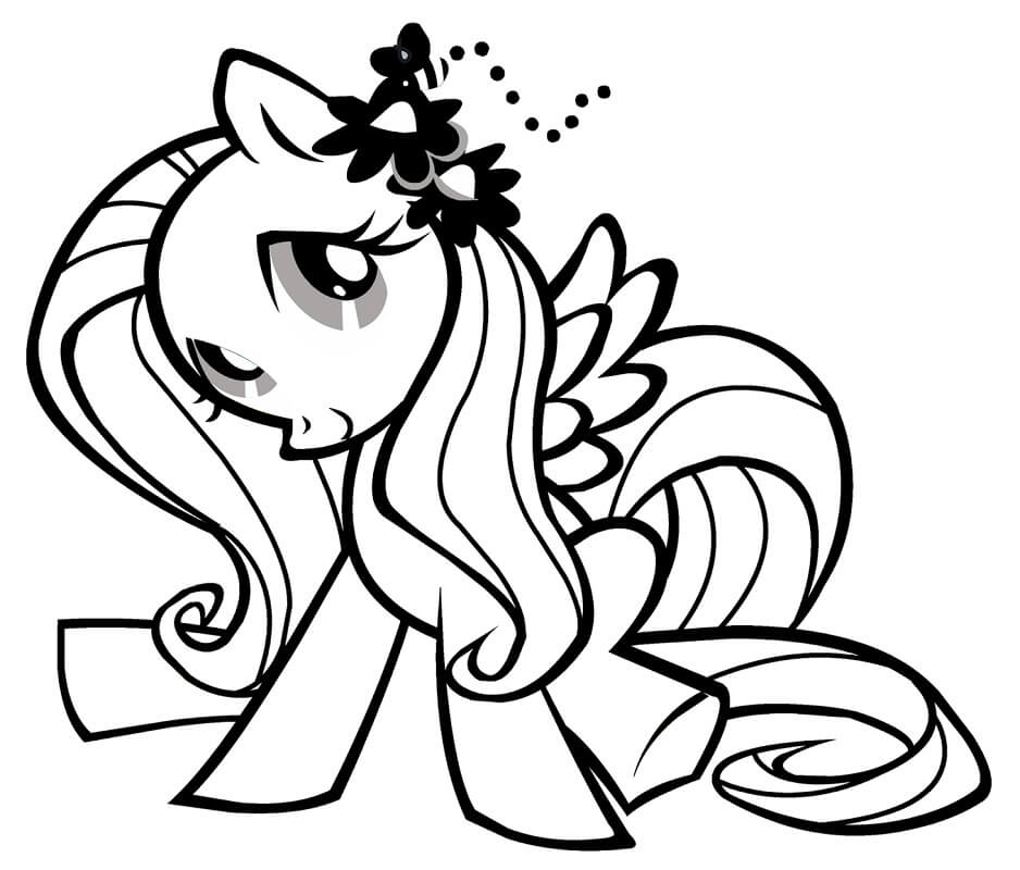 Fluttershy 7 Coloring Page