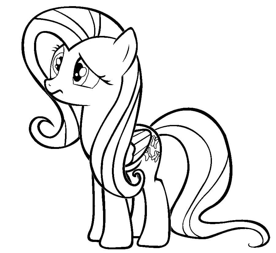 Fluttershy 8 Coloring Page