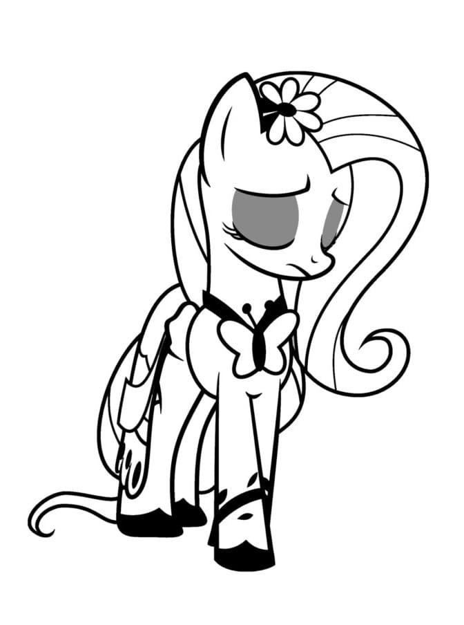 Fluttershy is Sad Coloring Page