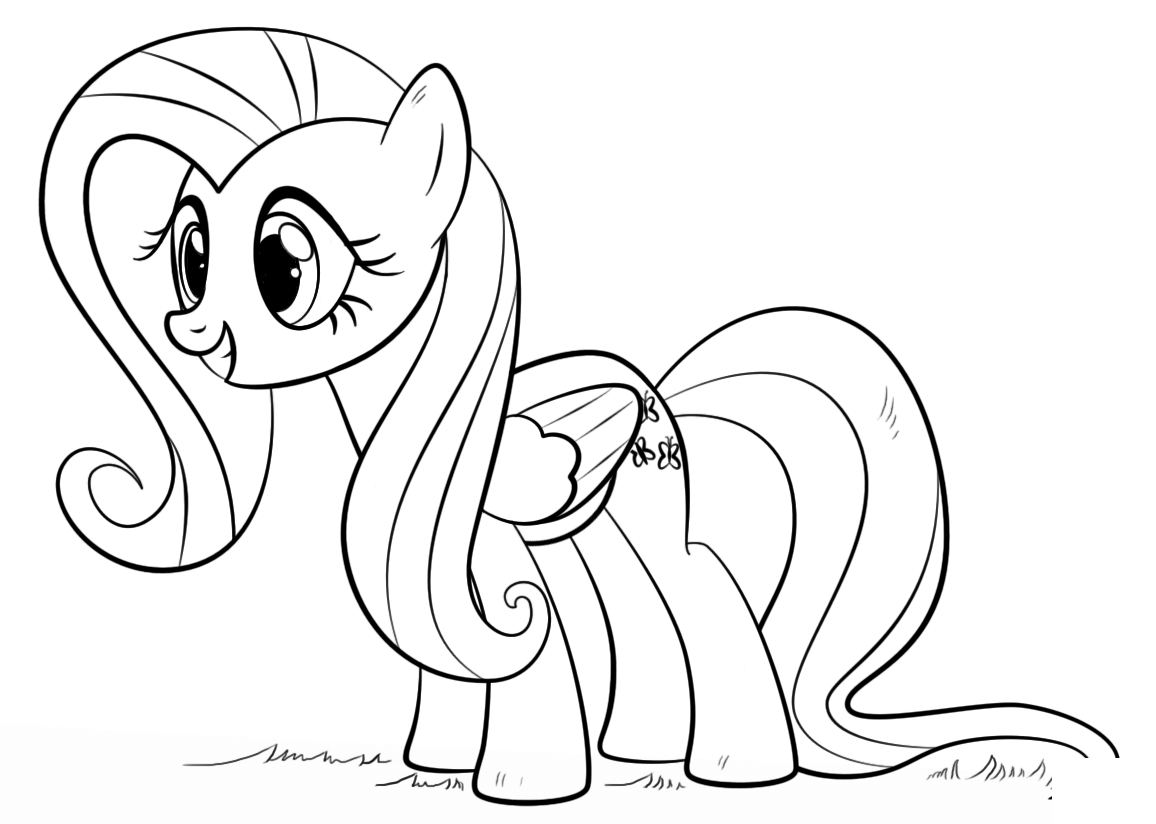 Fluttershy Pony My Little Pony Coloring Page