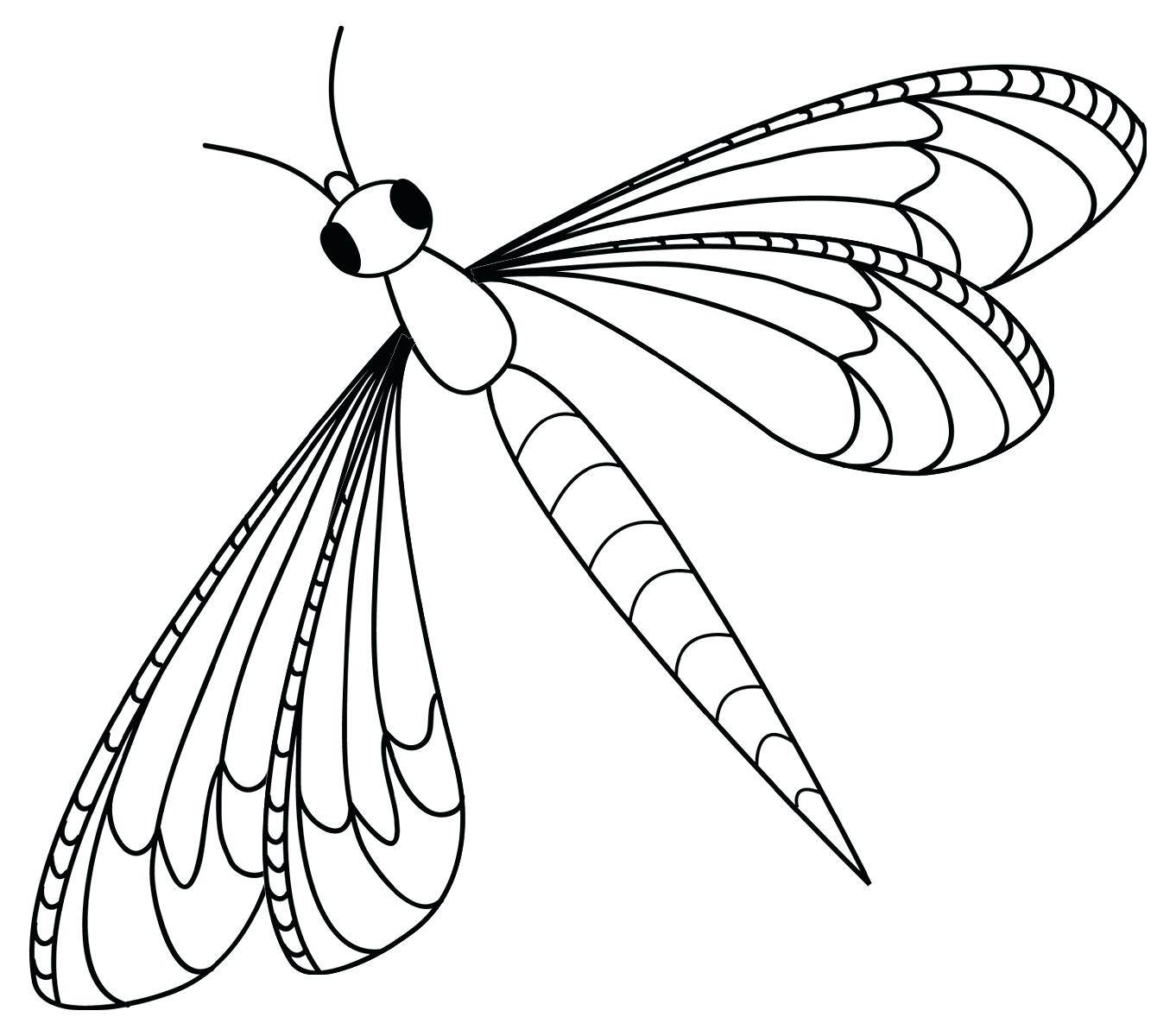 Flying Insects Coloring Page