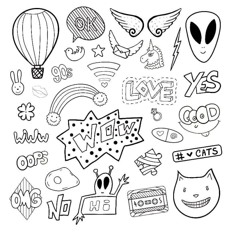For a Person Diary Aestheic Coloring Page