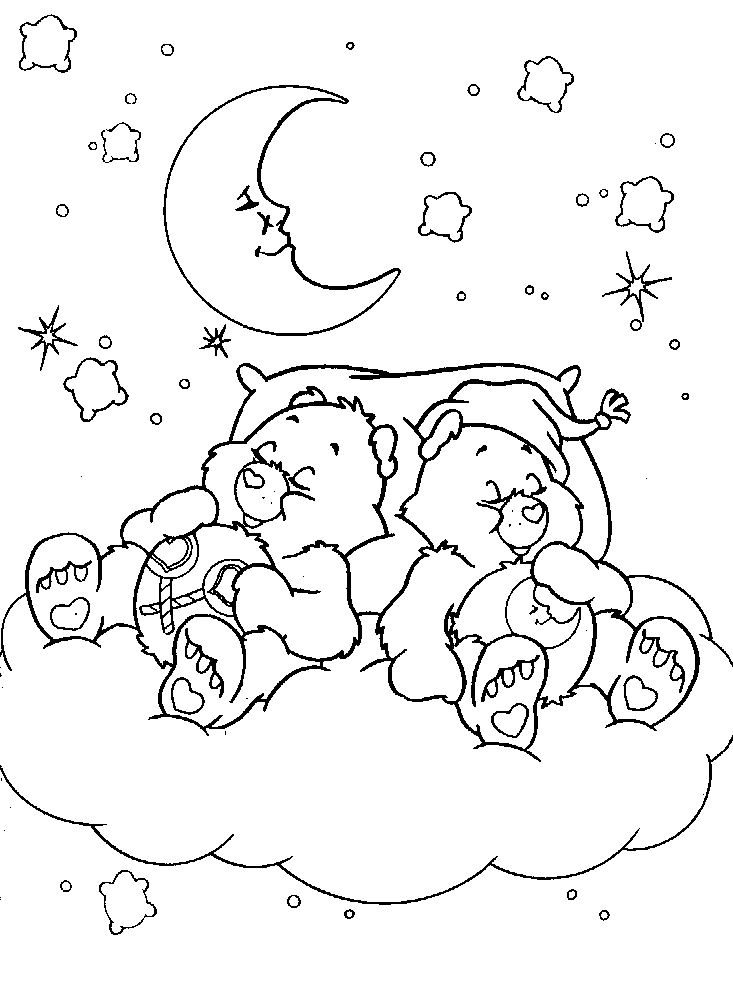 For Girls Care Bears Sleeping8ec6 Coloring Page