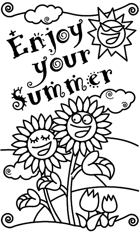 For Kids In The Summer To Enjoya8e2 Coloring Page