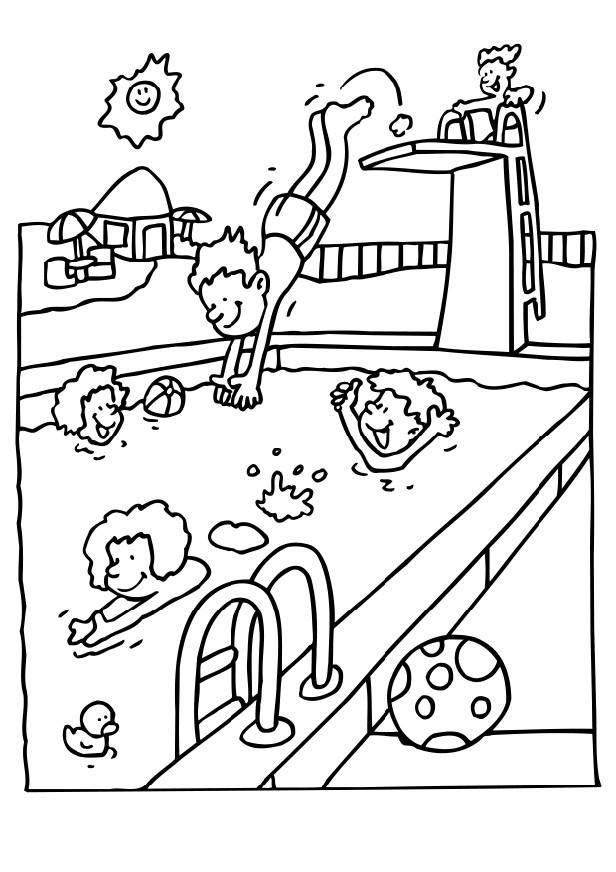 For Kids In The Summer We Swimming651f Coloring Page