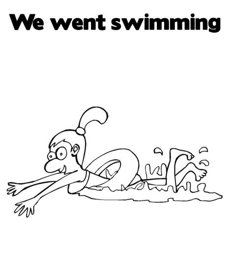 For Kids In The Summer We Went Swimmingcf14 Coloring Page
