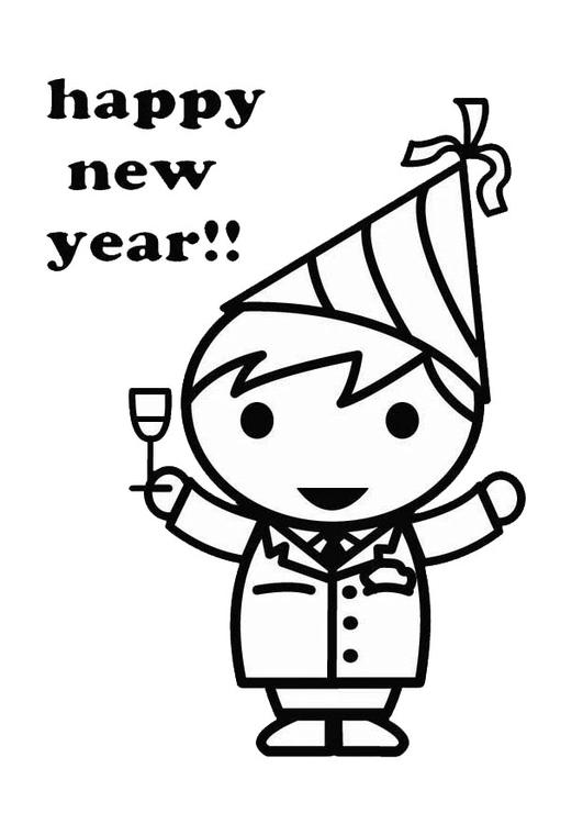 For Kids New Year Celebrate8799 Coloring Page