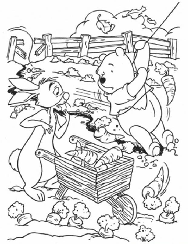 For Kids Rabbit Winnie Poohcd56 Coloring Page
