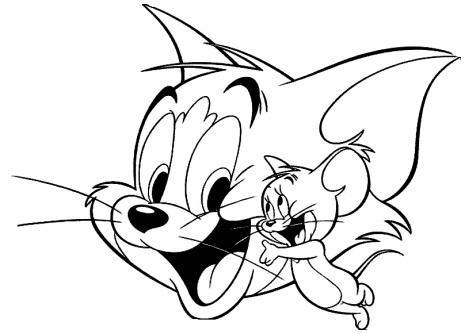For Kids Tom And Jerry Happyc9f0 Coloring Page