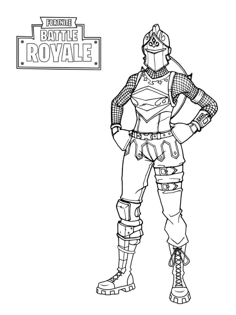 Fortnite Battle Royale Red Knight Coloring Page