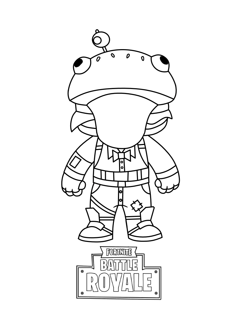 Fortnite Mini Frog Coloring Page