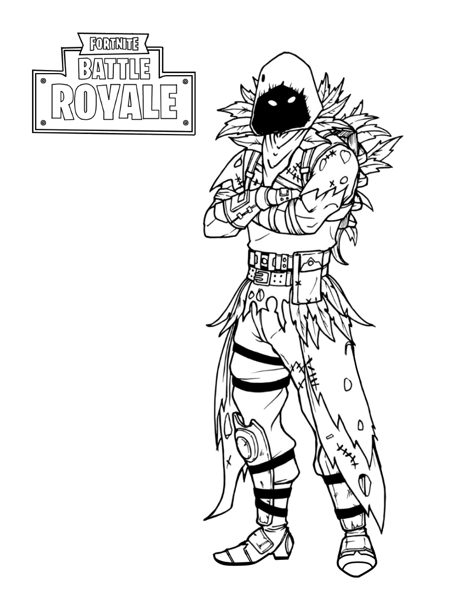 Fortnite Nevermore Soldier Coloring Page