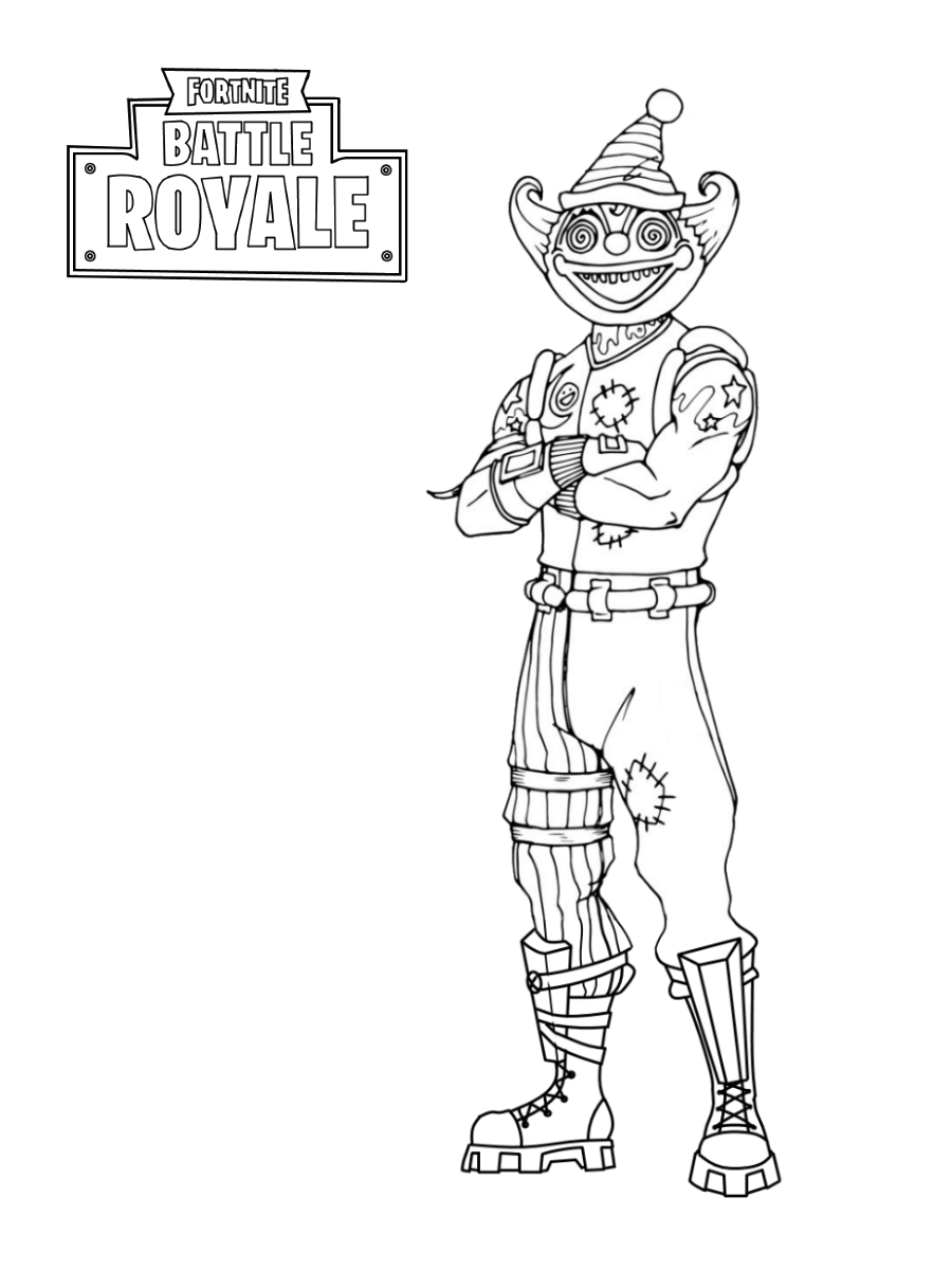 Fortnite Peekaboo Outfit Coloring Page