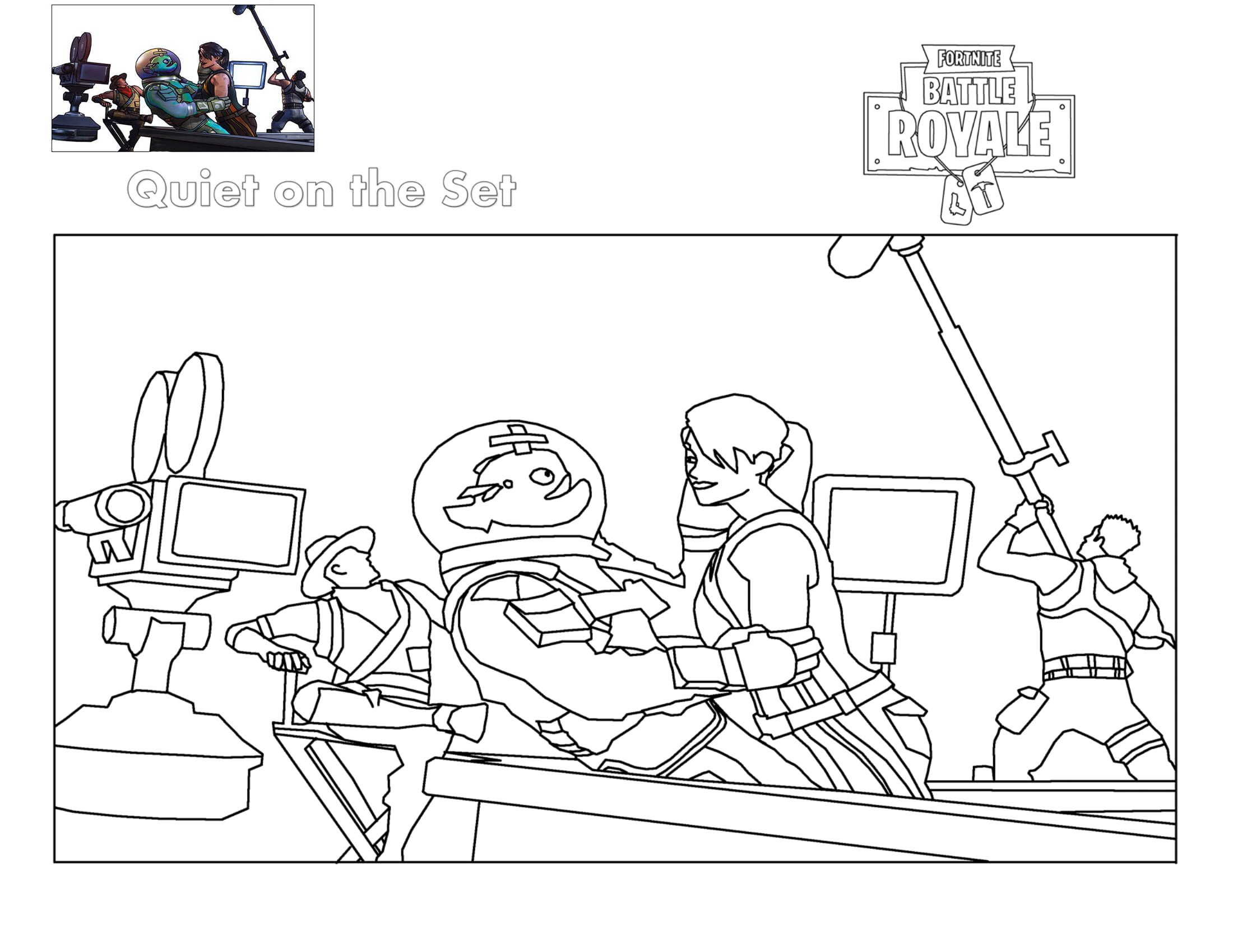 Fortnite Quiet On Set Coloring Page