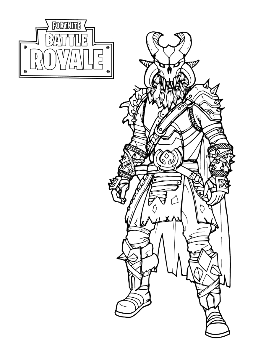 Fortnite The Dark Viking Coloring Page