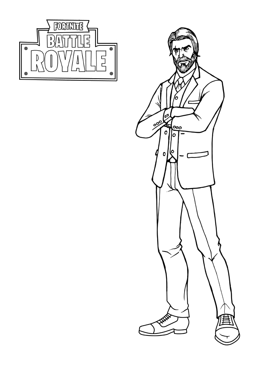 Fortnite The Reaper John Wick Coloring Page