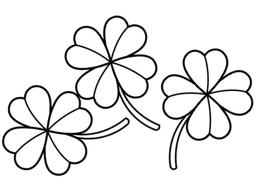 Four Leaf Clover 10 Coloring Page