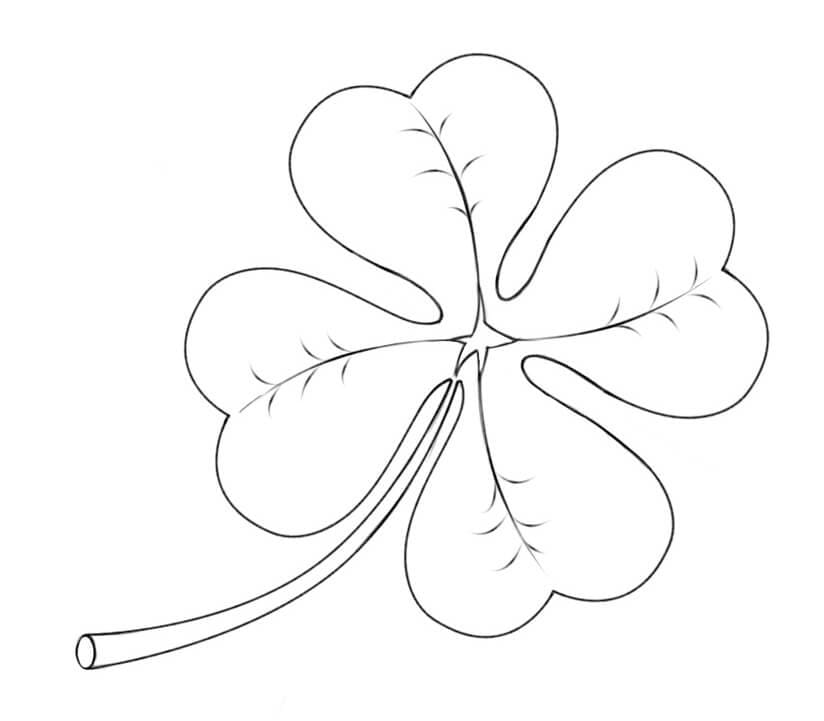 Four Leaf Clover 12 Coloring Page