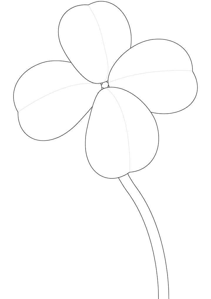 Four Leaf Clover 13 Coloring Page