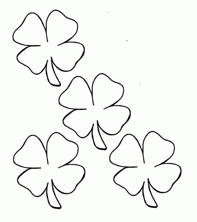 Four Leaf Clover 6 Coloring Page