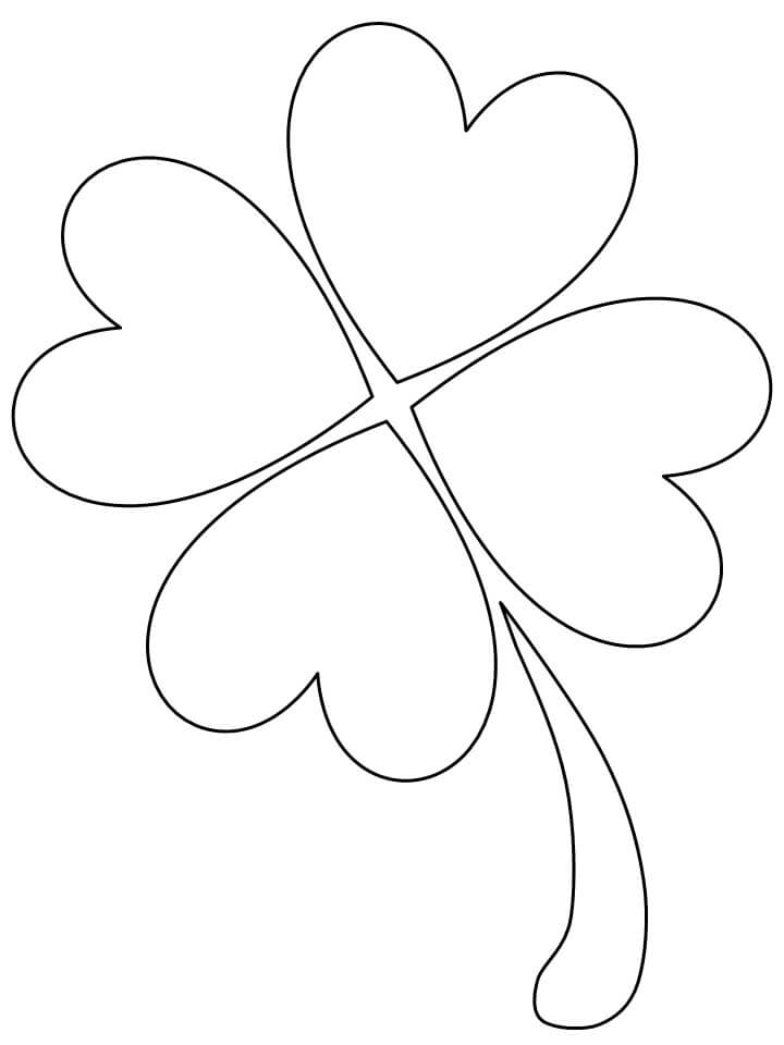 Four Leaf Clover 7 Coloring Page