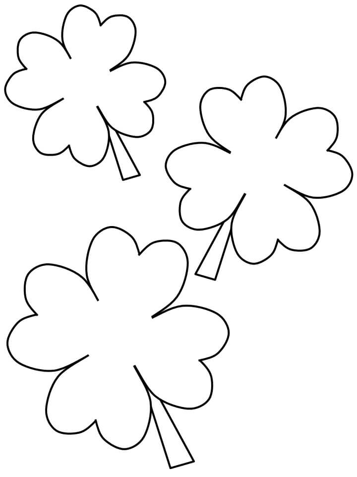 Four Leaf Clover 8 Coloring Page