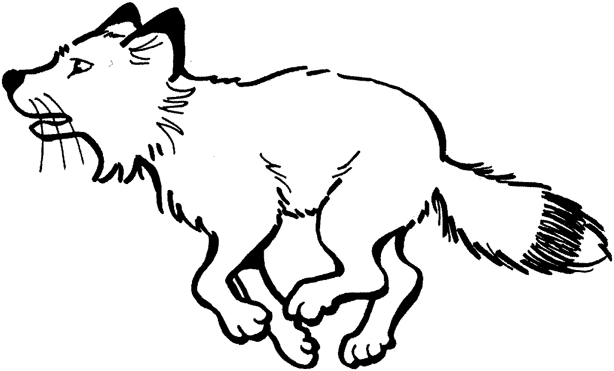 Fox Running Coloring Page