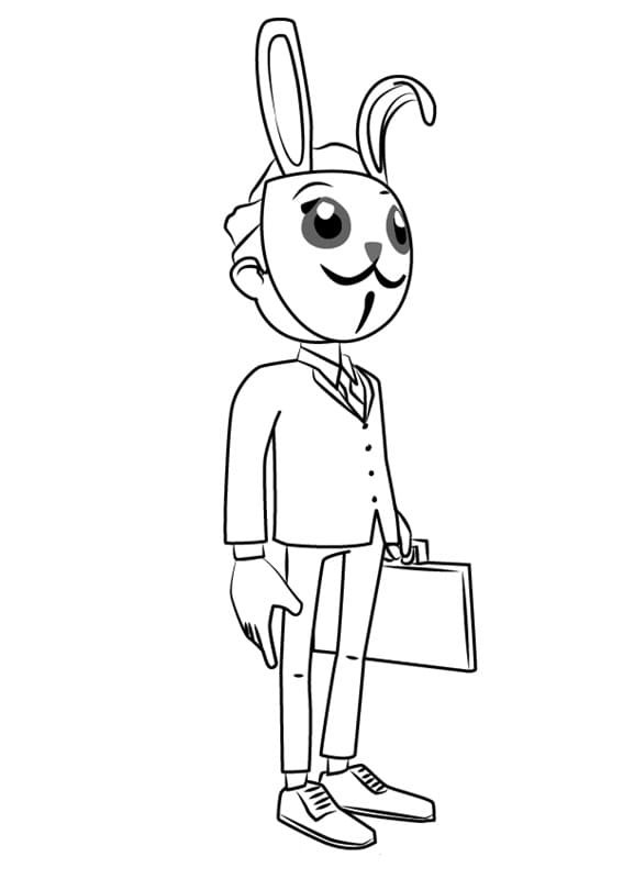Frank from Subway Surfers Coloring Page