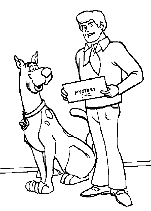 Fred As Mystery Inc Member Scooby Doo Coloring Page