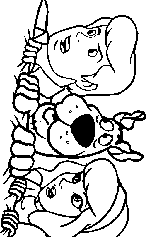 Fred Daphne And Scooby Hiding Scooby Doo Coloring Page