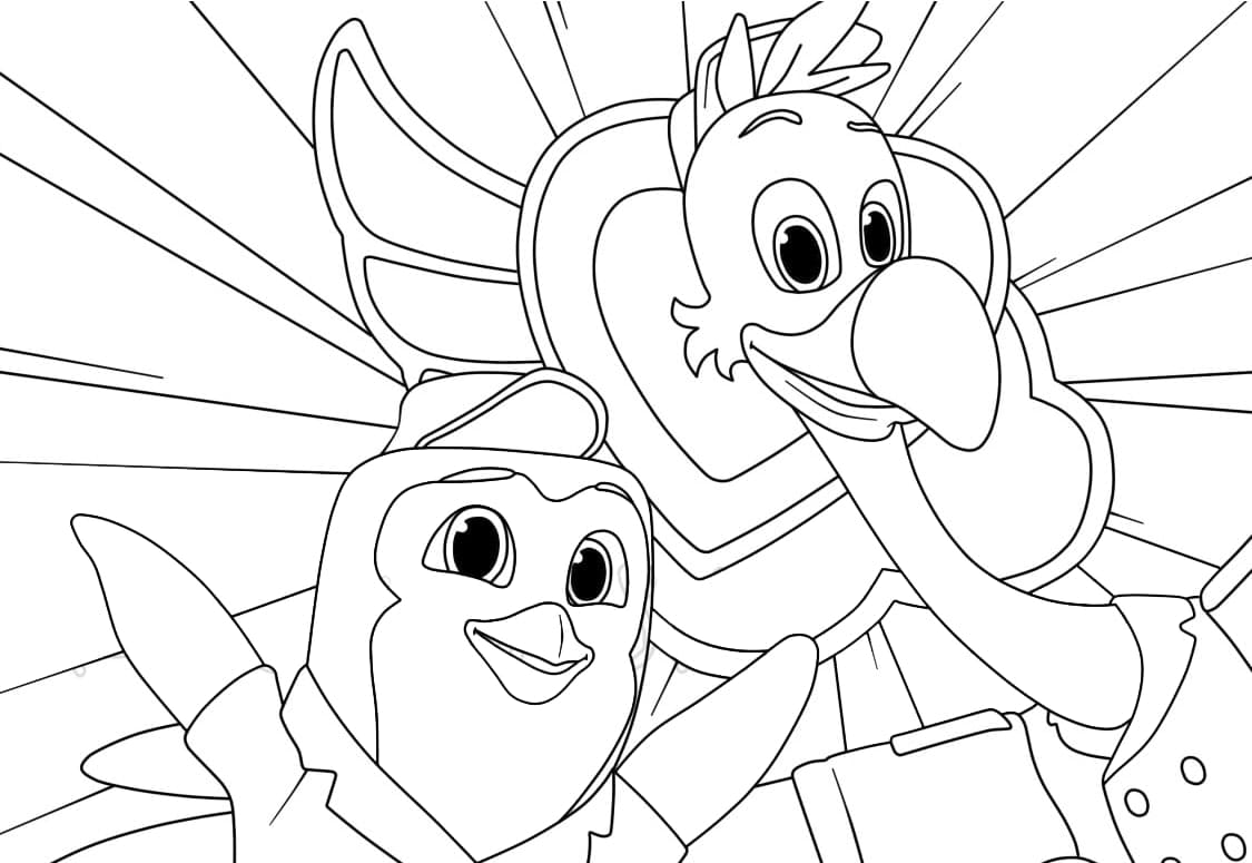 Freddy and Pip Coloring Page