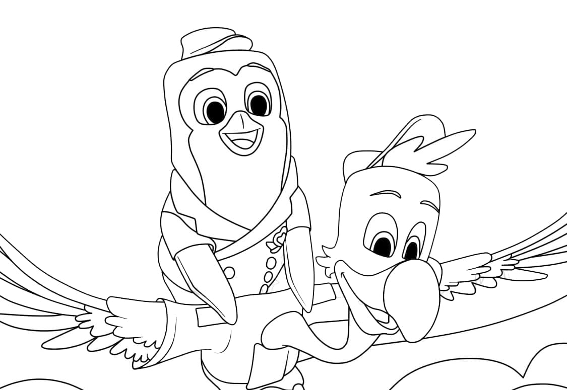 Freddy with Pip Coloring Page