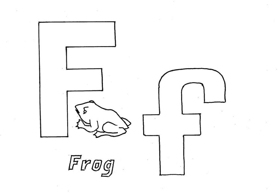 Free Alphabet S Animal Frogf667 Coloring Page