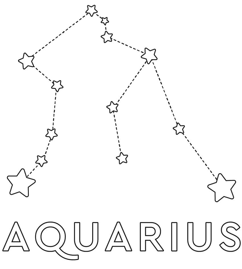 Free Aquarius Cool Coloring Page