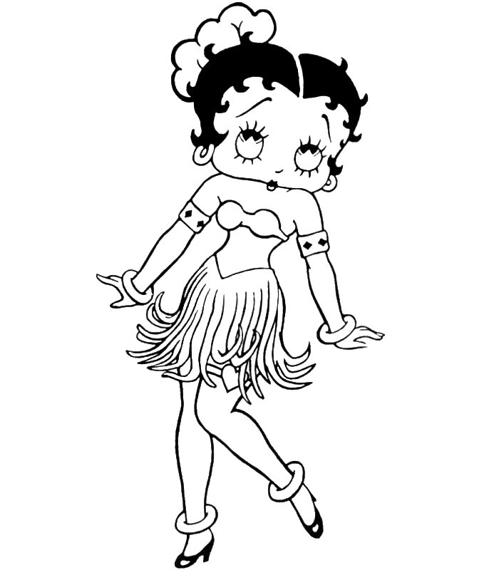 Free Betty Boops Coloring Page