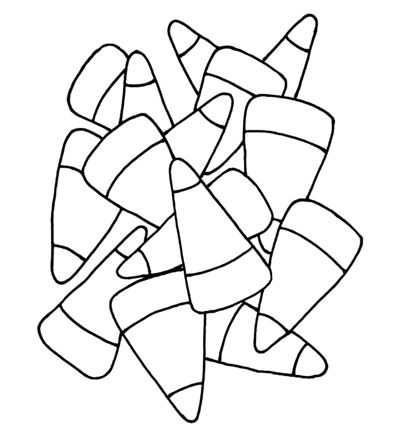 Free Candy Corn Coloring Page