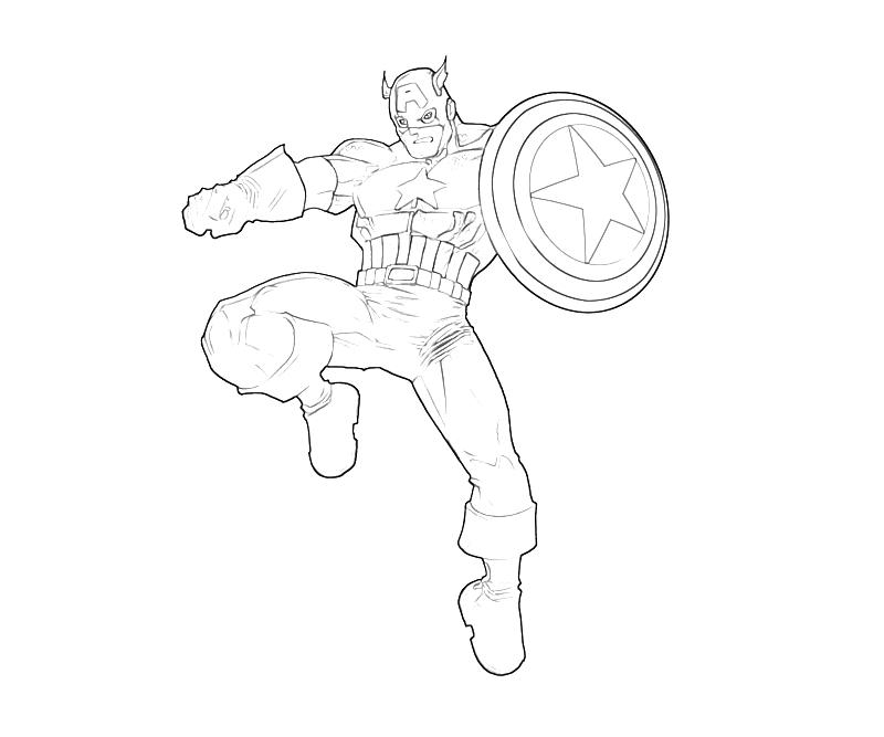 Free Captain America S For Kids68f9 Coloring Page