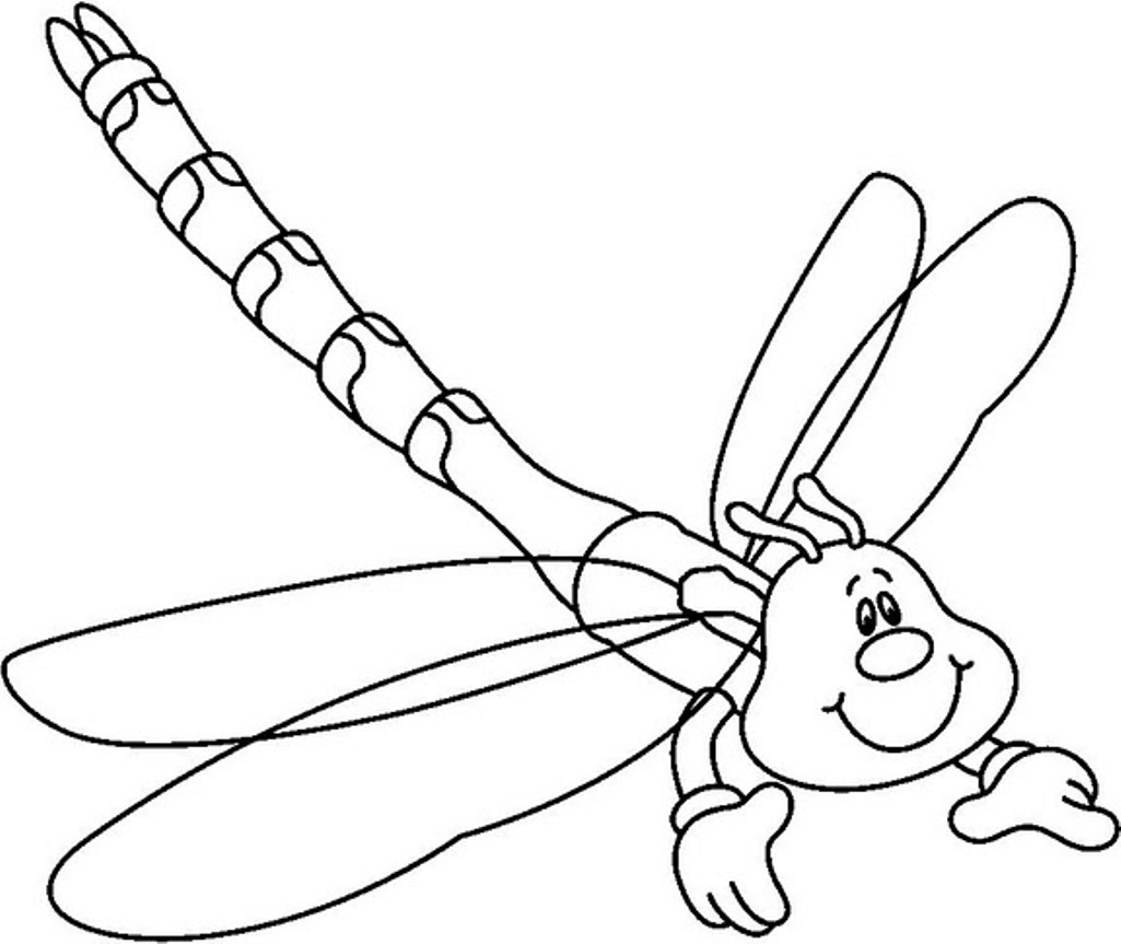 Free Dragonfly Animal  For Kidsf461 Coloring Page