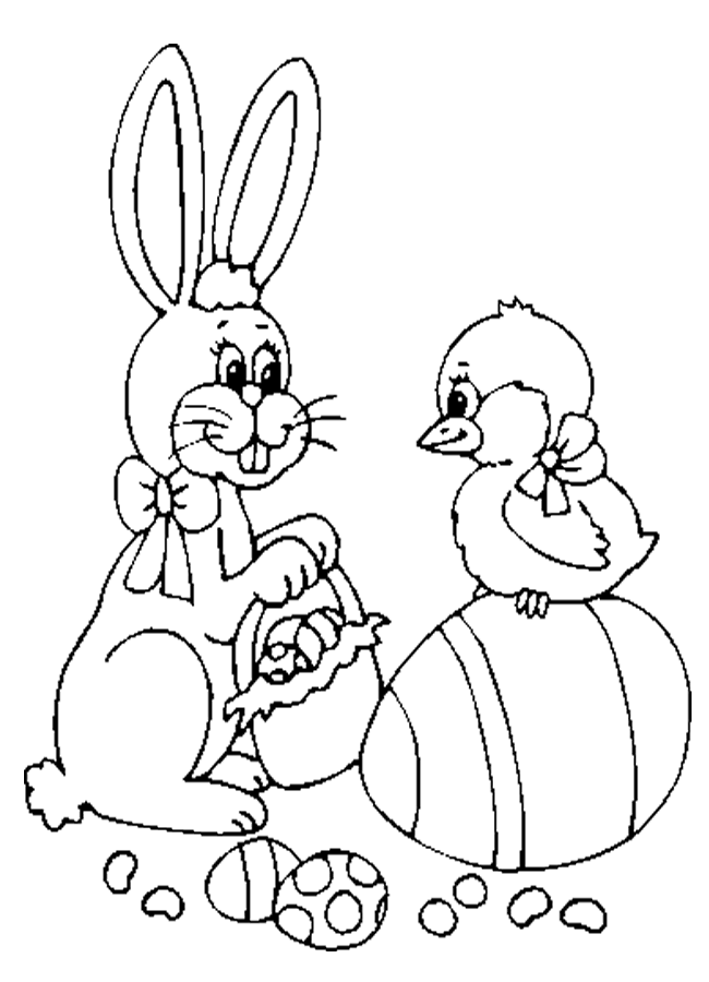 Free Easter S Bunny And Little Chicken8d48