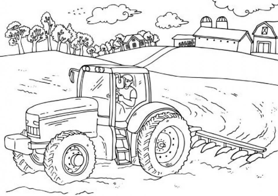 Free Farm Coloring Page