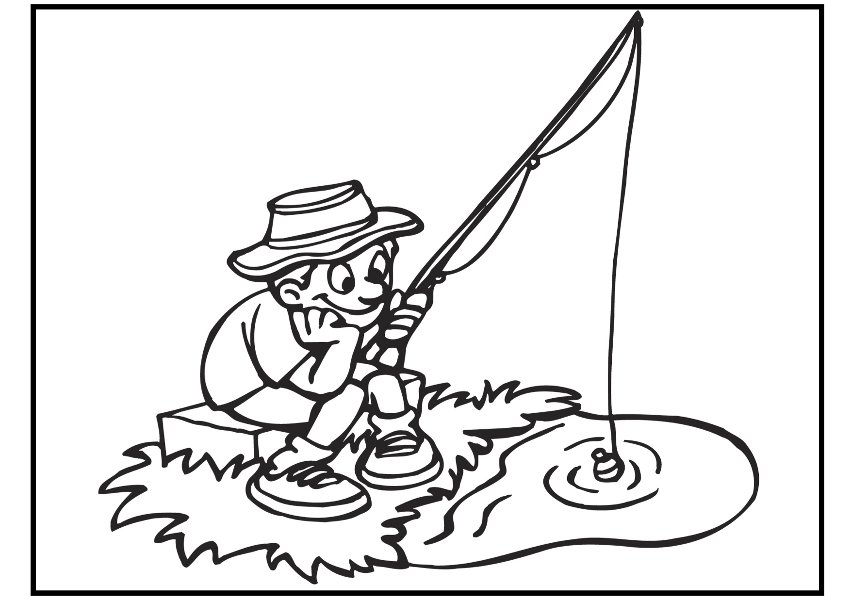 Free Fishings Coloring Page