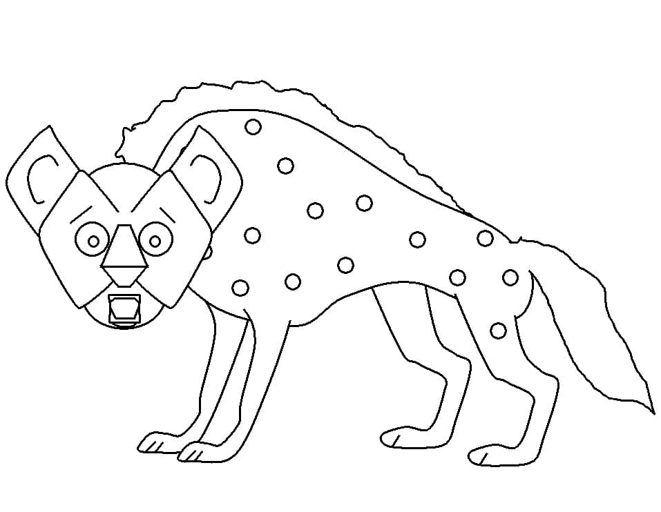 Free Hyena Coloring Page