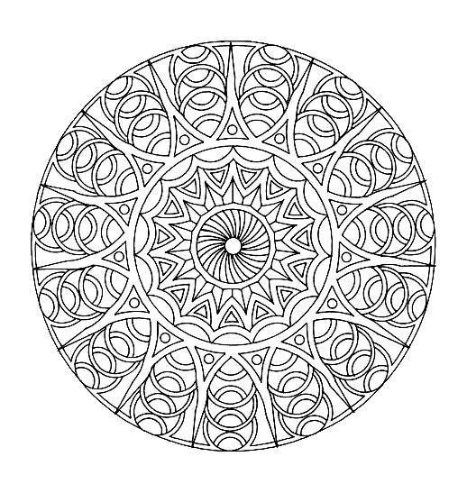 Free Mandala Difficult Adult To Print 8 Coloring Page