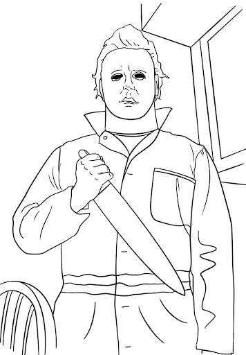 Free Michael Myers Coloring Page