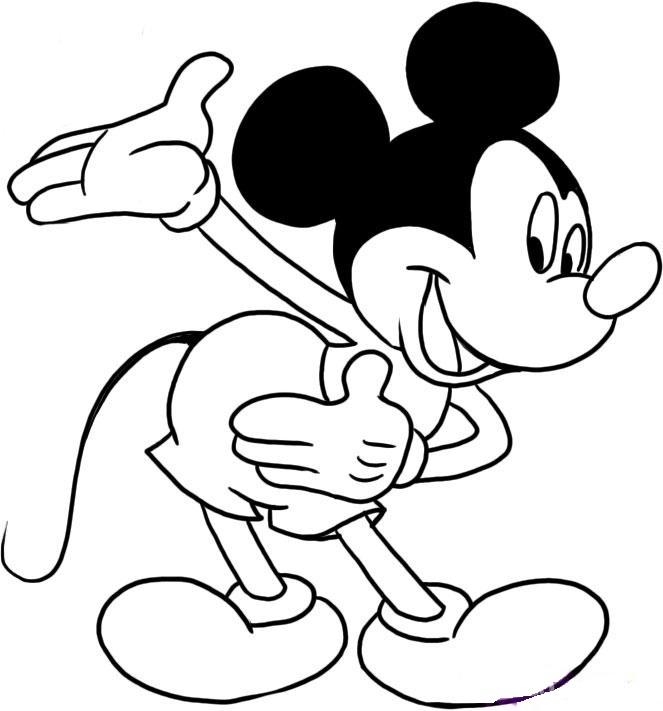 Free Mickey Mouse Disney Coloring Page