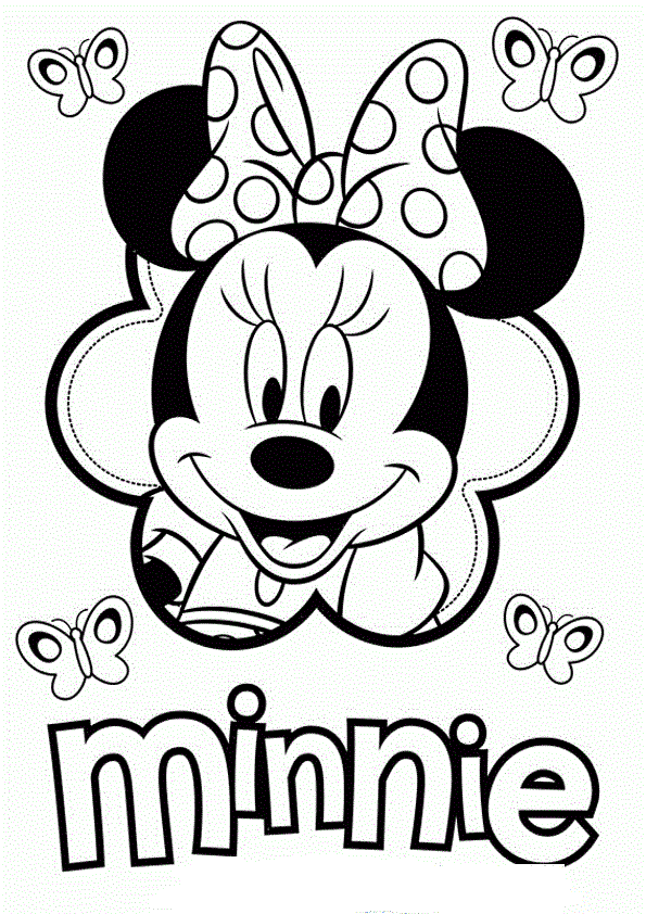 Free Minnie Mouse Disney S For Girls Eacc Coloring Page