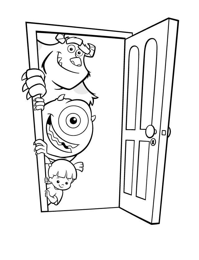 Free Monsters Inc Coloring Page