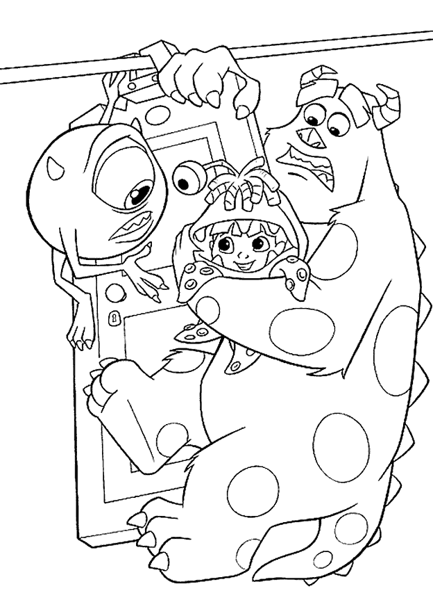 Free Monsters Incs Coloring Page