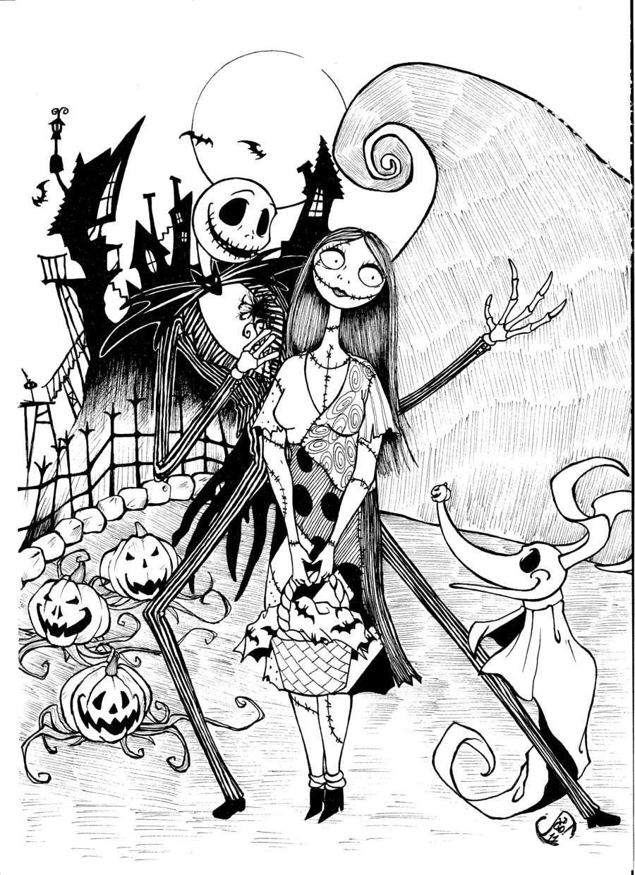 free Nightmare Before Christmas pictures Coloring Page