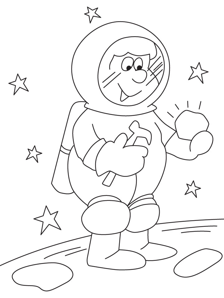 Free Printable Astronauts Coloring Page